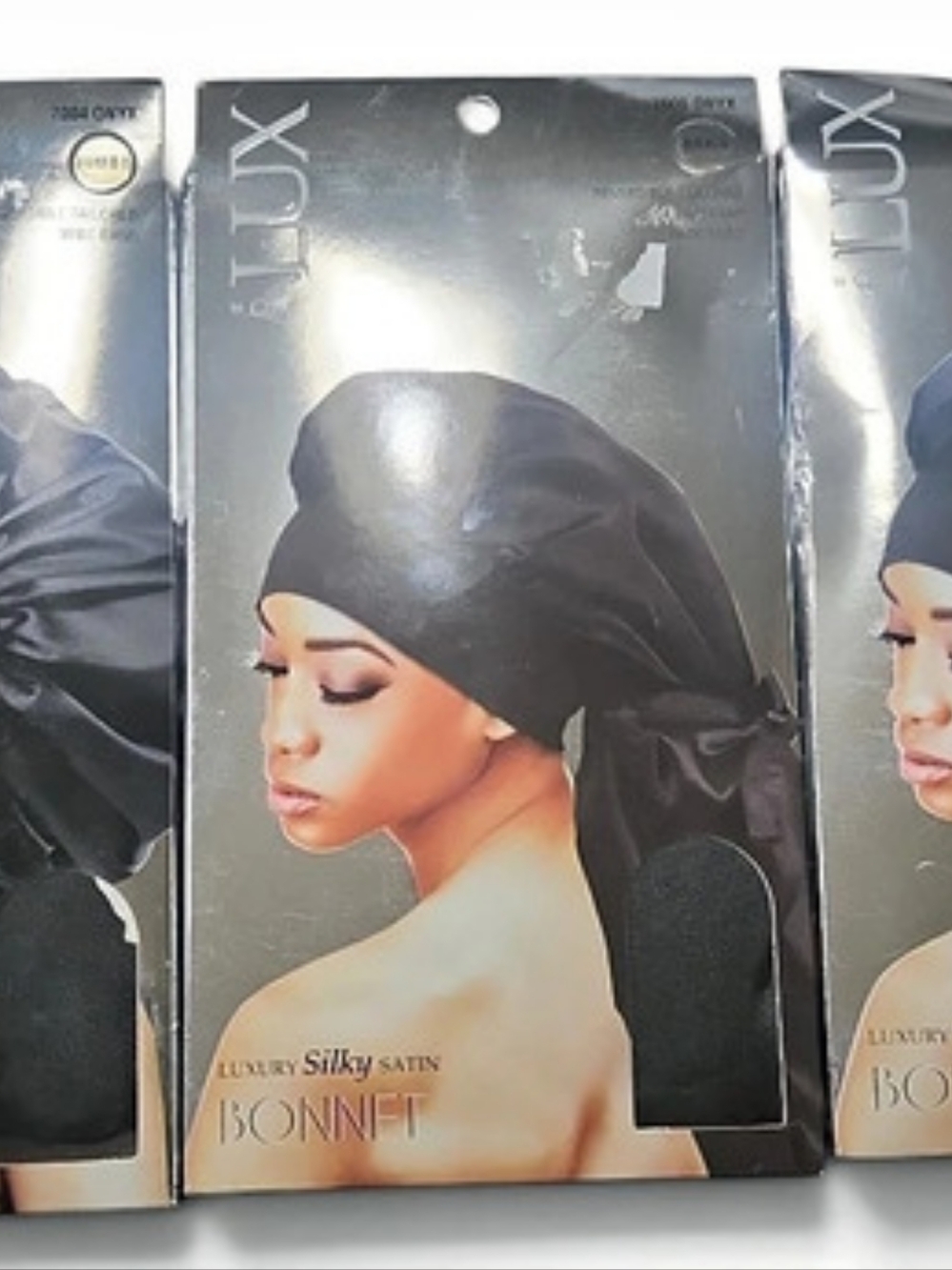 M&M Headgear Bonnet Satin Set in Black NWT